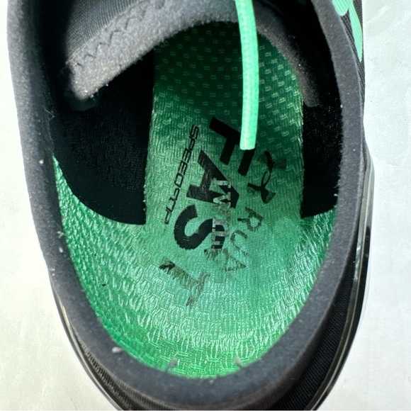 Under Armour SpeedForm Apollo 2 Reflective Black Green 1276682-001 Women Size 10 - Picture 7 of 9